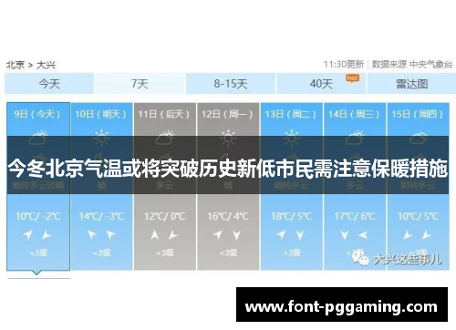今冬北京气温或将突破历史新低市民需注意保暖措施