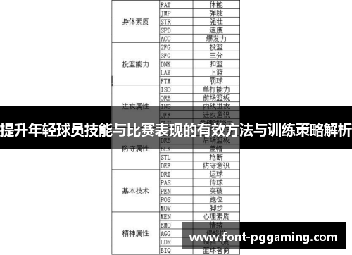 提升年轻球员技能与比赛表现的有效方法与训练策略解析